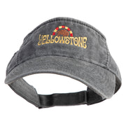 Vintage Yellowstone Embroidered Cotton Twill Visor - Black OSFM