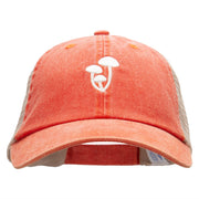 Beech Mushrooms Embroidered Washed Trucker Cap