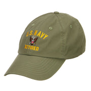 US Navy Retired Military Embroidered Washed Cap