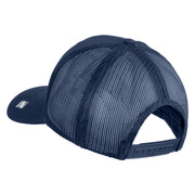 USAF Veteran Embroidered Solid Cotton Twill Mesh Cap - Navy OSFM