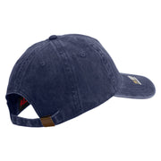 Licensed 1st Special Forces Command Veteran Embroidered Washed Solid Pigment Dyed Cotton Twill Brass Buckle Cap - Navy OSFM