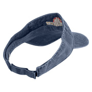 Vintage Yellowstone Embroidered Cotton Twill Visor - Navy OSFM