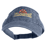 Vintage Yellowstone Embroidered Cotton Twill Visor - Navy OSFM