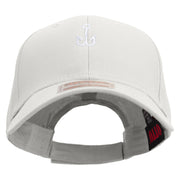 Silver Fishing Bait Icon Embroidered Low Profile Cap - White OSFM