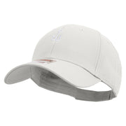 Silver Fishing Bait Icon Embroidered Low Profile Cap - White OSFM