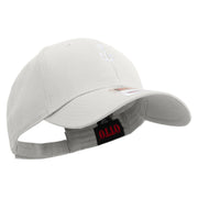 Silver Fishing Bait Icon Embroidered Low Profile Cap - White OSFM