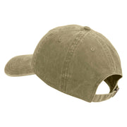 Licensed 1st Special Forces Command Veteran Embroidered Washed Solid Pigment Dyed Cotton Twill Brass Buckle Cap - Khaki OSFM