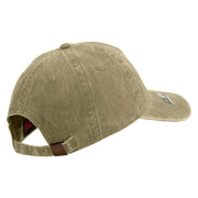 Licensed 1st Special Forces Command Veteran Embroidered Washed Solid Pigment Dyed Cotton Twill Brass Buckle Cap - Khaki OSFM