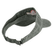 Vintage Yellowstone Embroidered Cotton Twill Visor - Olive OSFM