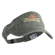 Vintage Yellowstone Embroidered Cotton Twill Visor - Olive OSFM