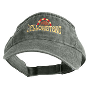Vintage Yellowstone Embroidered Cotton Twill Visor - Olive OSFM