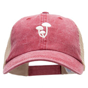 Beech Mushrooms Embroidered Washed Trucker Cap