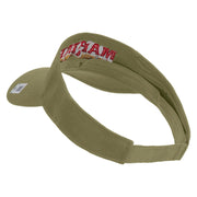 Marines The Few The Proud Design Embroidered Cotton Twill Sun Visor - Khaki OSFM