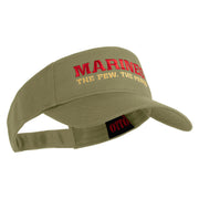 Marines The Few The Proud Design Embroidered Cotton Twill Sun Visor - Khaki OSFM