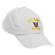 US Navy Retired Military Embroidered Washed Cap