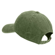 Licensed 1st Special Forces Command Veteran Embroidered Washed Solid Pigment Dyed Cotton Twill Brass Buckle Cap - Olive OSFM