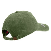 Licensed 1st Special Forces Command Veteran Embroidered Washed Solid Pigment Dyed Cotton Twill Brass Buckle Cap - Olive OSFM