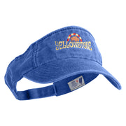 Vintage Yellowstone Embroidered Cotton Twill Visor - Royal OSFM