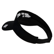 The Few The Proud Design Embroidered Cotton Twill Sun Visor - Black OSFM