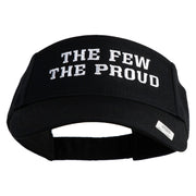 The Few The Proud Design Embroidered Cotton Twill Sun Visor - Black OSFM