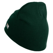 Licensed Army Veteran Letters Embroidered 8 Inch Knitted Short Beanie - DK-Green OSFM