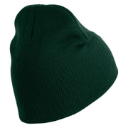 Licensed Army Veteran Letters Embroidered 8 Inch Knitted Short Beanie - DK-Green OSFM