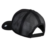 USAF Retired Embroidered Solid Cotton Twill Mesh Cap - Black OSFM