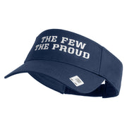 The Few The Proud Design Embroidered Cotton Twill Sun Visor - Navy OSFM