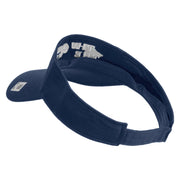 The Few The Proud Design Embroidered Cotton Twill Sun Visor - Navy OSFM