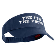 The Few The Proud Design Embroidered Cotton Twill Sun Visor - Navy OSFM