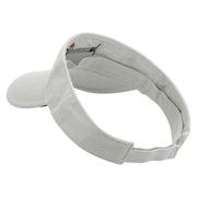 French Dachshund Embroidered Prostyle Cotton Twill Washed Sandwich Visor - White-Black OSFM