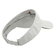 French Dachshund Embroidered Prostyle Cotton Twill Washed Sandwich Visor - White-Black OSFM