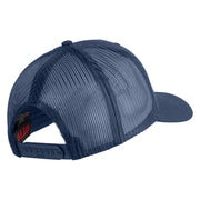 USAF Retired Embroidered Solid Cotton Twill Mesh Cap - Navy OSFM