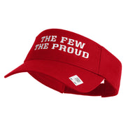 The Few The Proud Design Embroidered Cotton Twill Sun Visor - Red OSFM