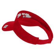 The Few The Proud Design Embroidered Cotton Twill Sun Visor - Red OSFM