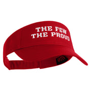 The Few The Proud Design Embroidered Cotton Twill Sun Visor - Red OSFM