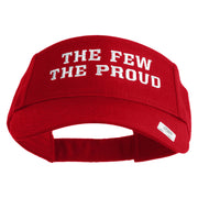 The Few The Proud Design Embroidered Cotton Twill Sun Visor - Red OSFM
