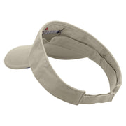 French Dachshund Embroidered Prostyle Cotton Twill Washed Sandwich Visor - Stone-Navy OSFM