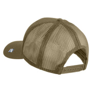 USAF Retired Embroidered Solid Cotton Twill Mesh Cap - Khaki OSFM