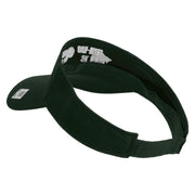 The Few The Proud Design Embroidered Cotton Twill Sun Visor - Dk-Green OSFM