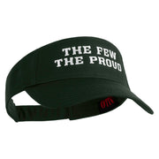 The Few The Proud Design Embroidered Cotton Twill Sun Visor - Dk-Green OSFM