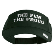 The Few The Proud Design Embroidered Cotton Twill Sun Visor - Dk-Green OSFM