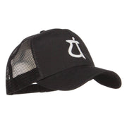 Japanese Symbol Embroidered Mesh Cap