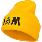 Jamaica JAM Flag Embroidered Long Beanie