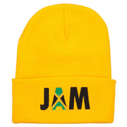 Jamaica JAM Flag Embroidered Long Beanie