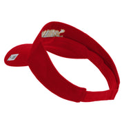 United States Marines Semper Fi Design Embroidered Cotton Twill Sun Visor - Red OSFM