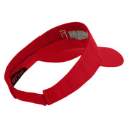 United States Marines Semper Fi Design Embroidered Cotton Twill Sun Visor - Red OSFM