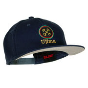 Ujima Kwanzaa Embroidered Superior Cotton Twill Flat Bill Snapback Prostyle Cap