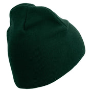 Licensed Star US Army Veteran Military Embroidered 8 Inch Knitted Short Beanie - DK-Green OSFM