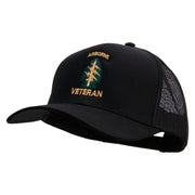 Licensed 1st Special Forces Command Veteran Embroidered Solid Cotton Twill Mesh Prostyle Cap - Black OSFM